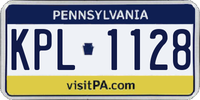 PA license plate KPL1128