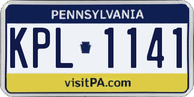 PA license plate KPL1141