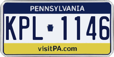PA license plate KPL1146