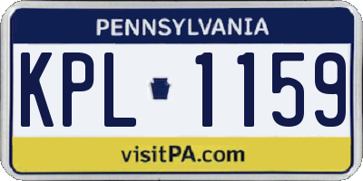 PA license plate KPL1159