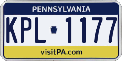 PA license plate KPL1177