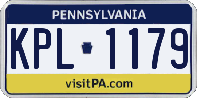PA license plate KPL1179