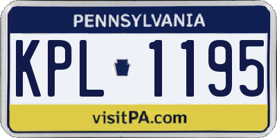 PA license plate KPL1195