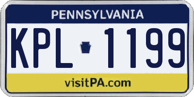 PA license plate KPL1199