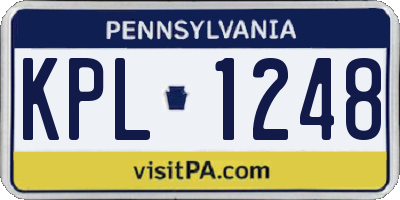 PA license plate KPL1248