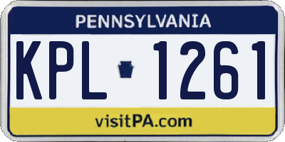 PA license plate KPL1261