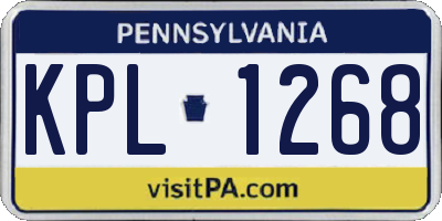 PA license plate KPL1268