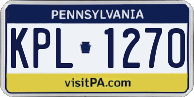PA license plate KPL1270