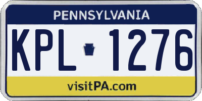 PA license plate KPL1276