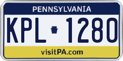 PA license plate KPL1280