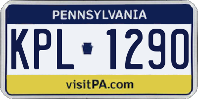 PA license plate KPL1290