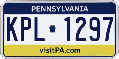 PA license plate KPL1297