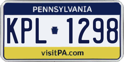 PA license plate KPL1298