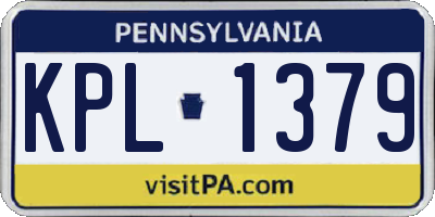 PA license plate KPL1379