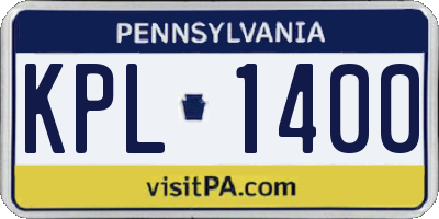 PA license plate KPL1400