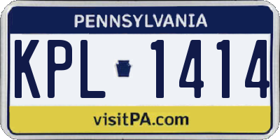 PA license plate KPL1414