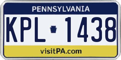 PA license plate KPL1438