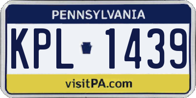 PA license plate KPL1439