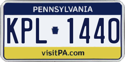 PA license plate KPL1440