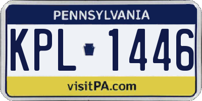 PA license plate KPL1446