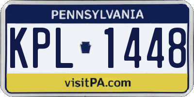 PA license plate KPL1448