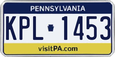 PA license plate KPL1453