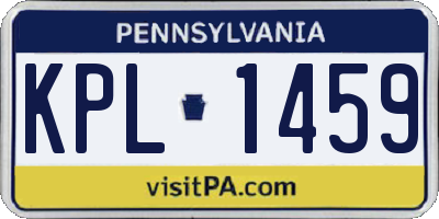 PA license plate KPL1459