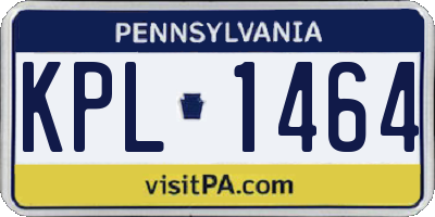 PA license plate KPL1464