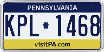PA license plate KPL1468