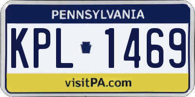 PA license plate KPL1469