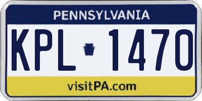 PA license plate KPL1470