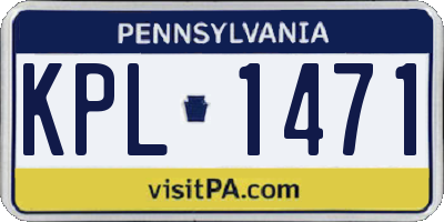 PA license plate KPL1471