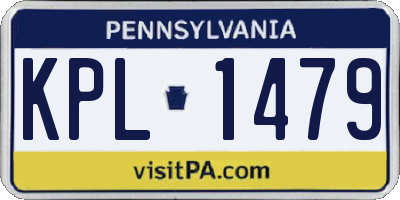 PA license plate KPL1479
