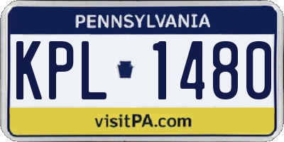 PA license plate KPL1480