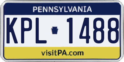 PA license plate KPL1488