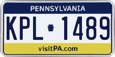 PA license plate KPL1489