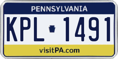 PA license plate KPL1491