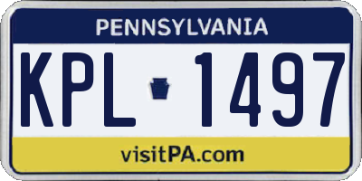 PA license plate KPL1497