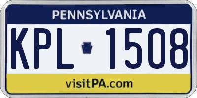 PA license plate KPL1508