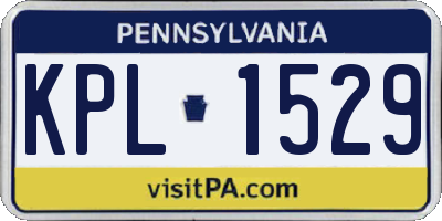 PA license plate KPL1529