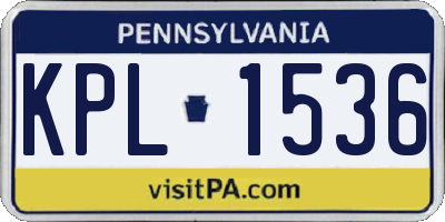 PA license plate KPL1536
