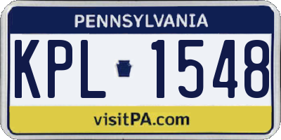 PA license plate KPL1548
