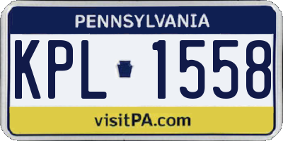 PA license plate KPL1558