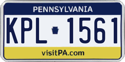 PA license plate KPL1561
