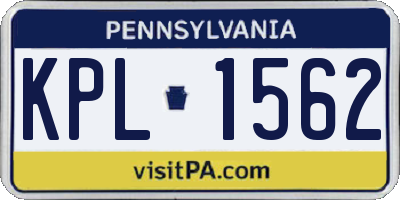 PA license plate KPL1562