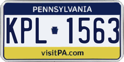PA license plate KPL1563
