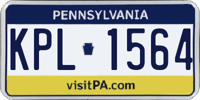 PA license plate KPL1564