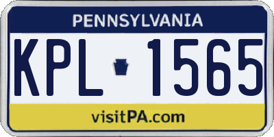 PA license plate KPL1565