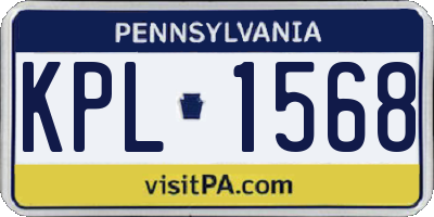 PA license plate KPL1568
