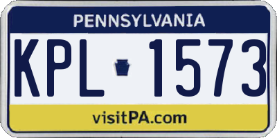 PA license plate KPL1573